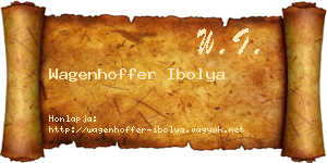 Wagenhoffer Ibolya névjegykártya