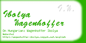 ibolya wagenhoffer business card